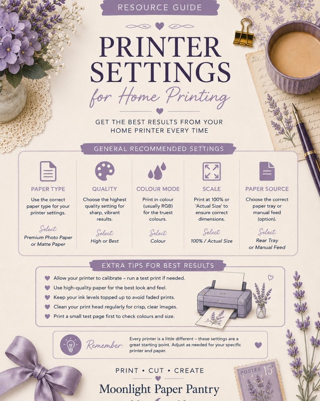 Printer Settings For Home Printing